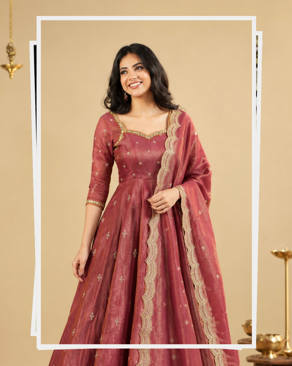 XORIVAA ROYAL SEQUIN EMBROIDERED ANARKALI SUIT SET