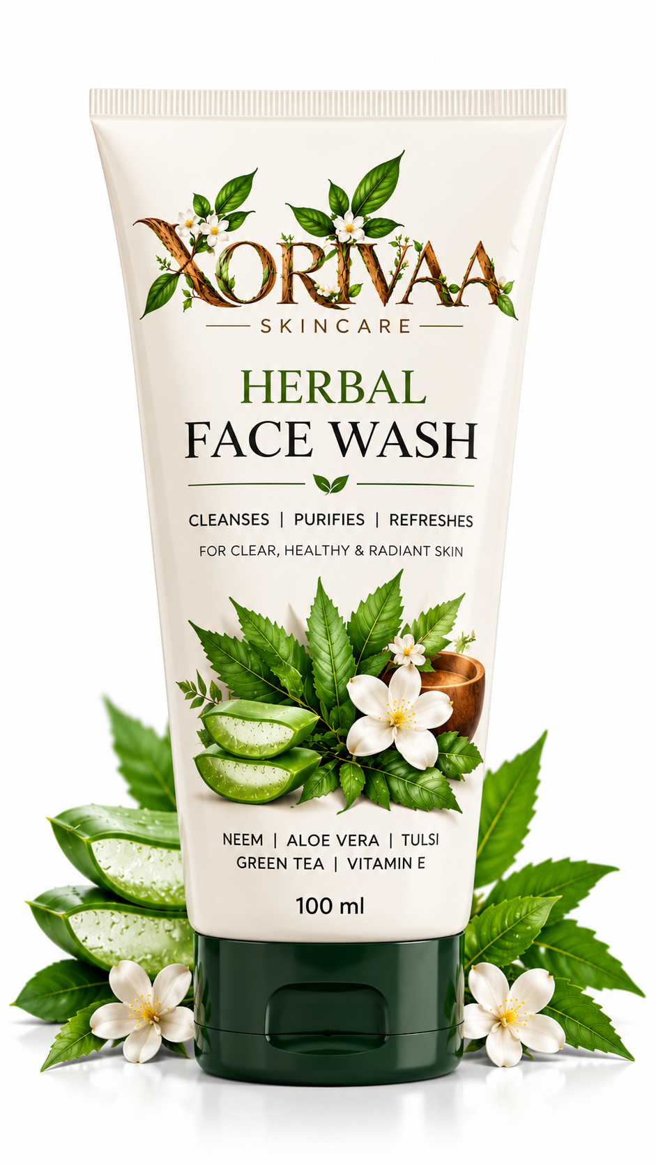 XORIVAA Herbal Face Wash – Neem & Aloe Vera | 100 ml