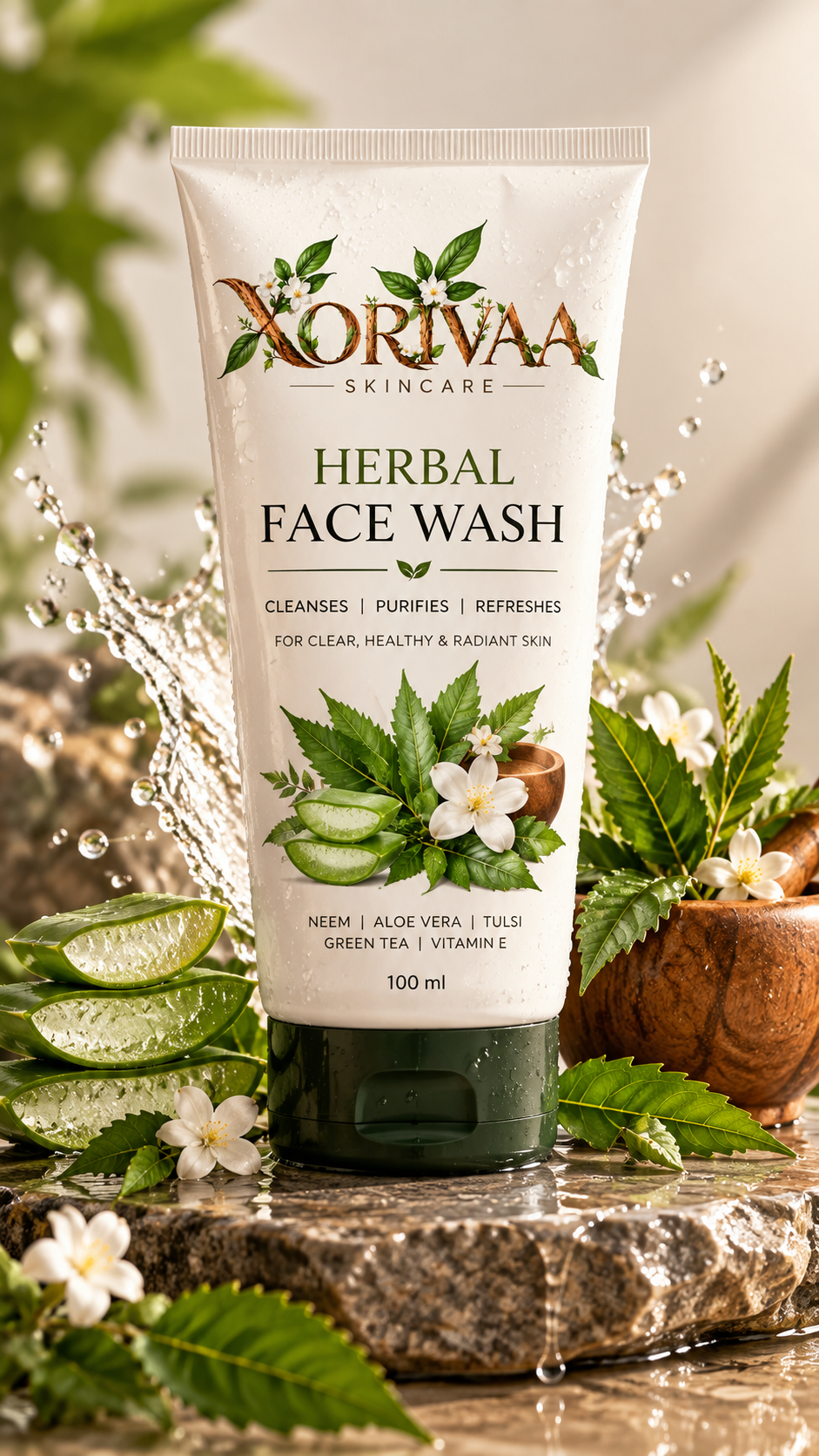XORIVAA Herbal Face Wash – Neem & Aloe Vera | 100 ml